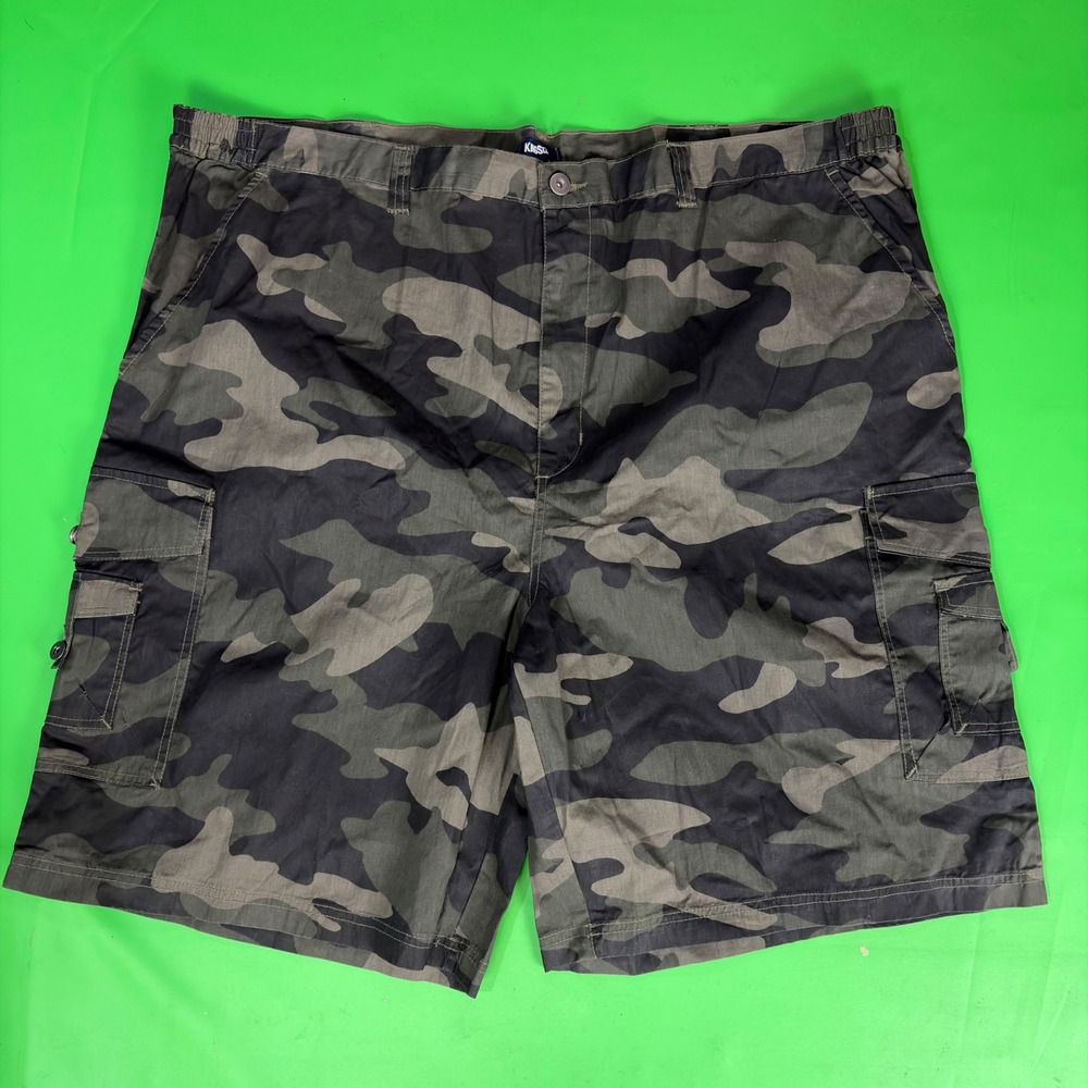 KingSize Cargo Shorts Mens 48 Military-style Camo Elastic Waist Utility Big Tall